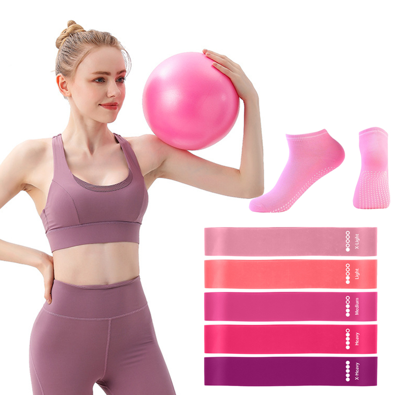 Pilates Yoga Ball Workout - Pilates Topu Direnç Bantları Kavrama Çorapları