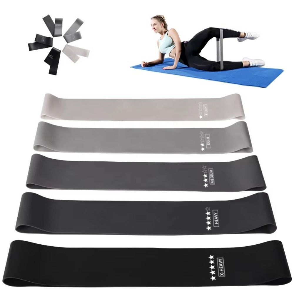 Pilates Yoga Circle - 5 adet TPE Spor Direnç Bantları