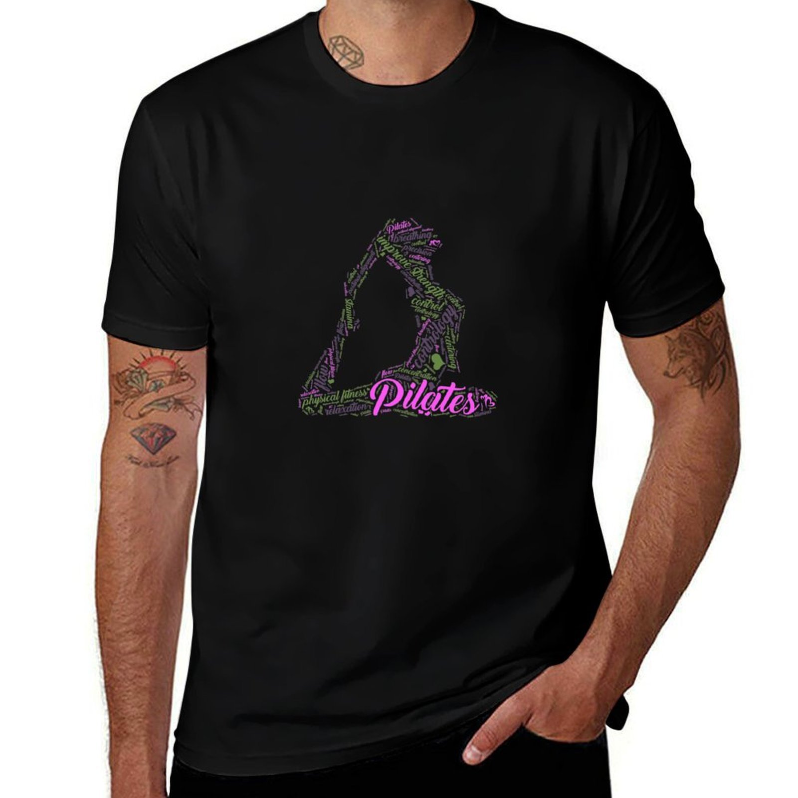 Pilates Yoga Gifts - Kadınlar için Eğlenceli Kelime Bulutu ve