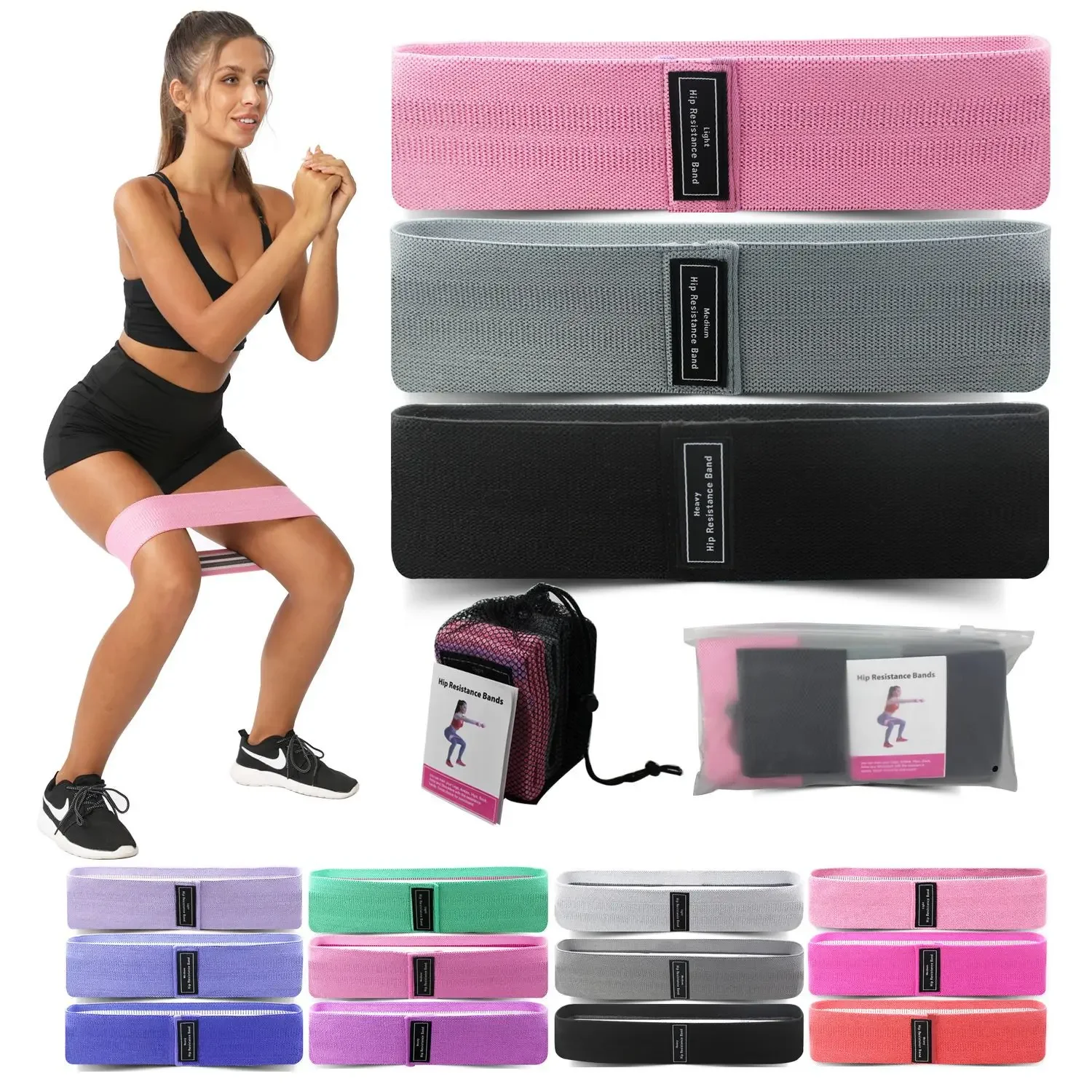 Pilates Yoga Equipment - 1/2/3 adet elastik bantlar spor direnç