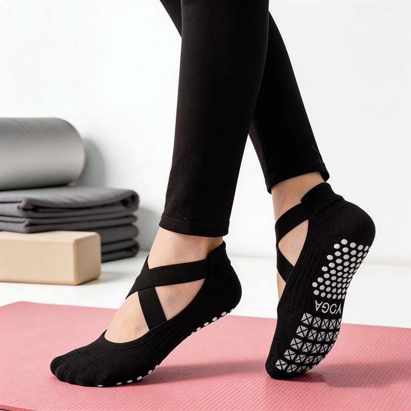 Pilates Yoga Ballet - Kadın Kaymaz Yoga Çorapları Silikon Kapalı