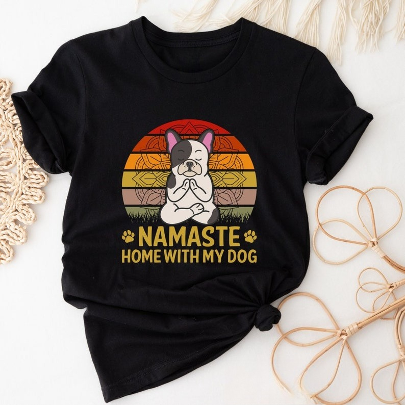 Pilates Yoga Gifts - Sevimli Karikatür Köpek Namaste Gömlek Komik