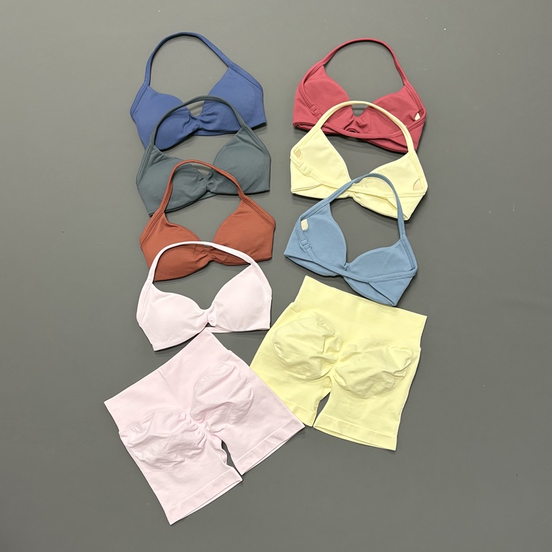 Pilates Yoga Leggings - 2 Parça HISTELLO Spor Seti Kadınlar