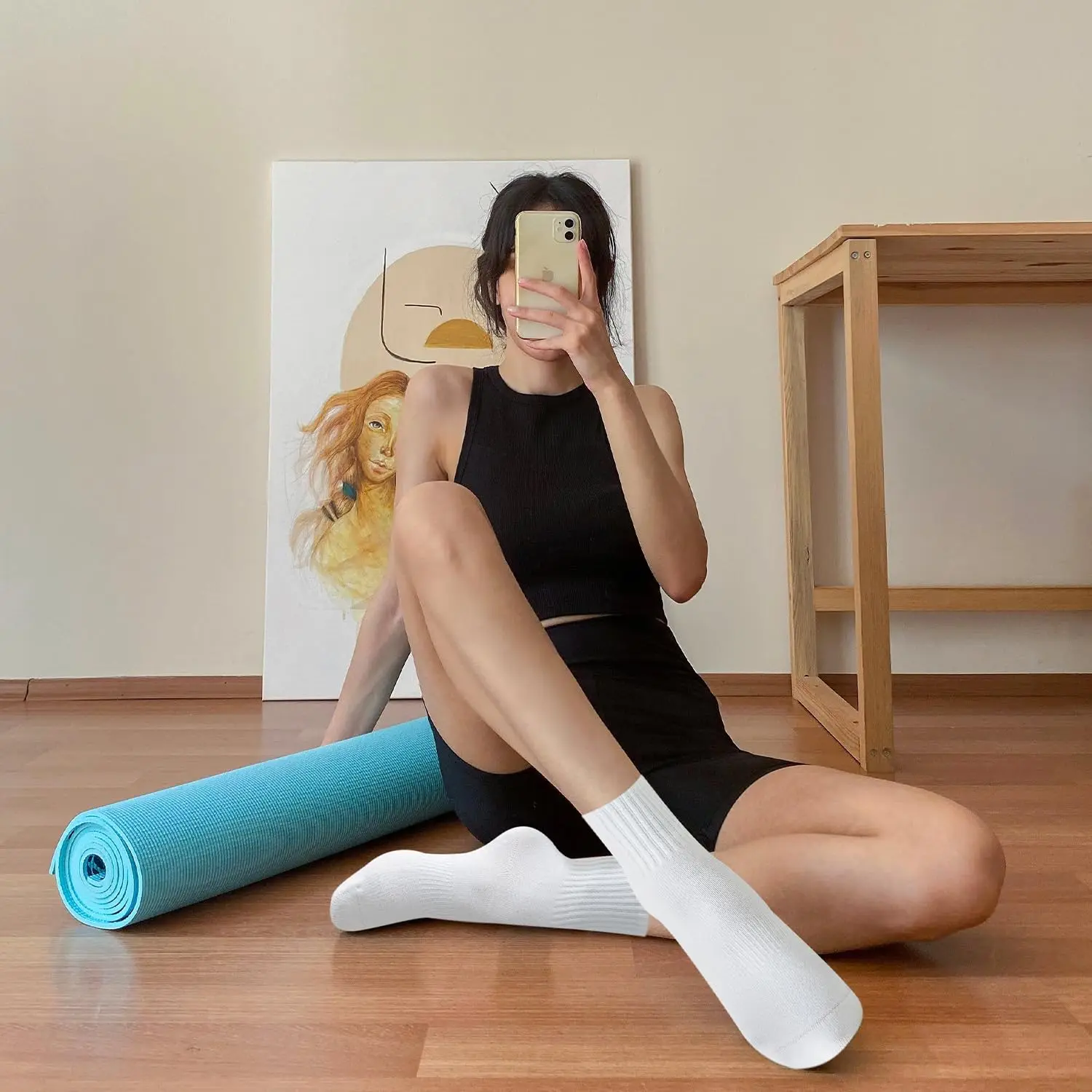 4 çift kadın yoga çorabı, düz  - Pilates Yoga Ballet incelemesi ve fiyatı