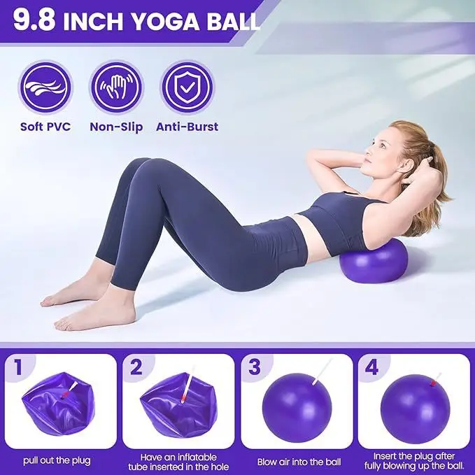 Pilates Topu Seti Direnç Bantl - Pilates Yoga Ball Workout incelemesi ve fiyatı